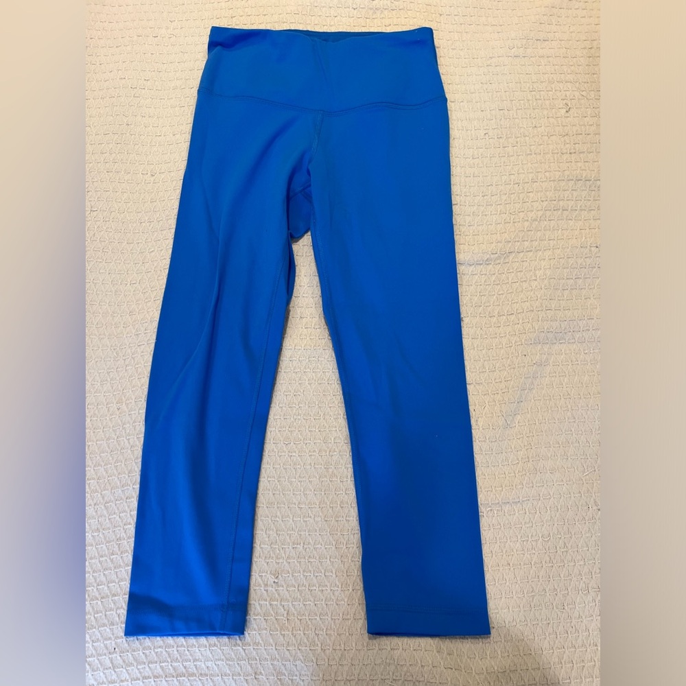 Woman’s Buttery Soft Blue Athletic Leggings